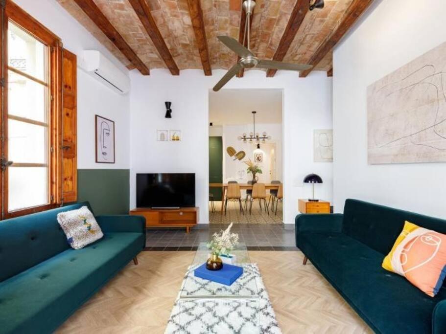 Spacious Apartment In The Gothic Barcellona Esterno foto